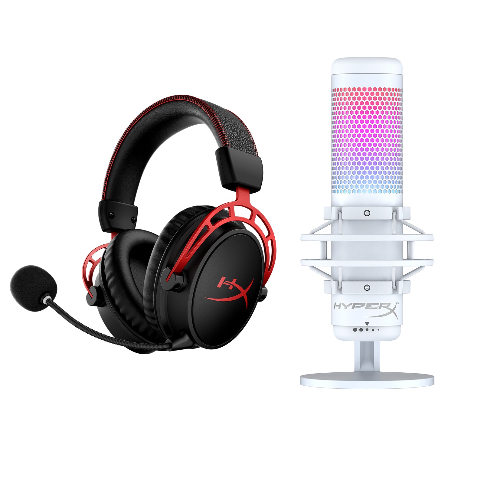 HyperX Bundle - Cloud Alpha Wireless Headset, QuadCast S Microphone