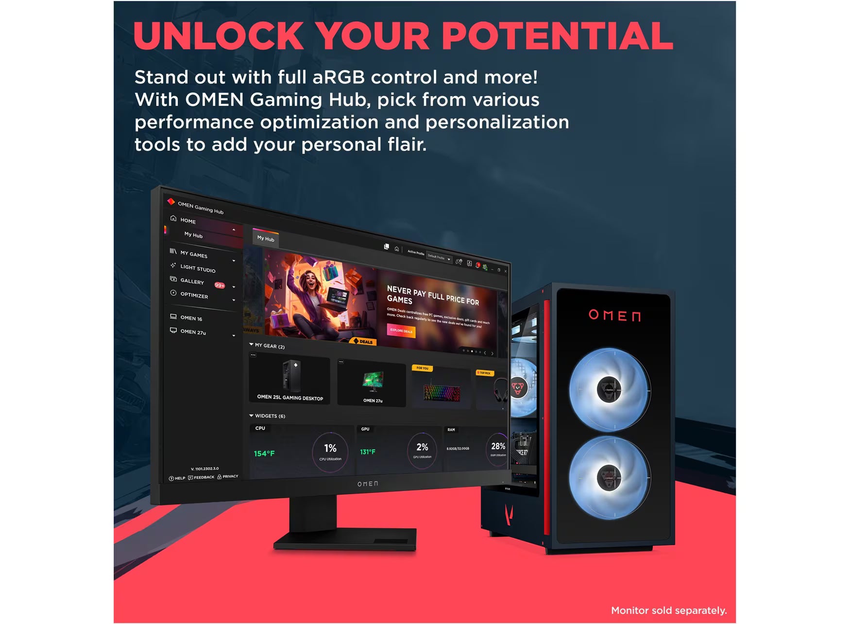 OMEN 35L Gaming Desktop GT16-0884 PC, Windows 11 Home, Intel® Core™ i7, 16GB RAM, 1TB SSD, NVIDIA® GeForce® RTX™ 5060 Ti, Black