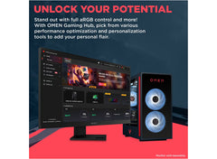 OMEN 35L Gaming Desktop GT16-0884 PC, Windows 11 Home, Intel® Core™ i7, 16GB RAM, 1TB SSD, NVIDIA® GeForce® RTX™ 5060 Ti, Black