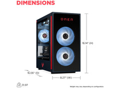 OMEN 35L Gaming Desktop GT16-0884 PC, Windows 11 Home, Intel® Core™ i7, 16GB RAM, 1TB SSD, NVIDIA® GeForce® RTX™ 5060 Ti, Black
