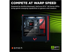 OMEN 35L Gaming Desktop GT16-0884 PC, Windows 11 Home, Intel® Core™ i7, 16GB RAM, 1TB SSD, NVIDIA® GeForce® RTX™ 5060 Ti, Black