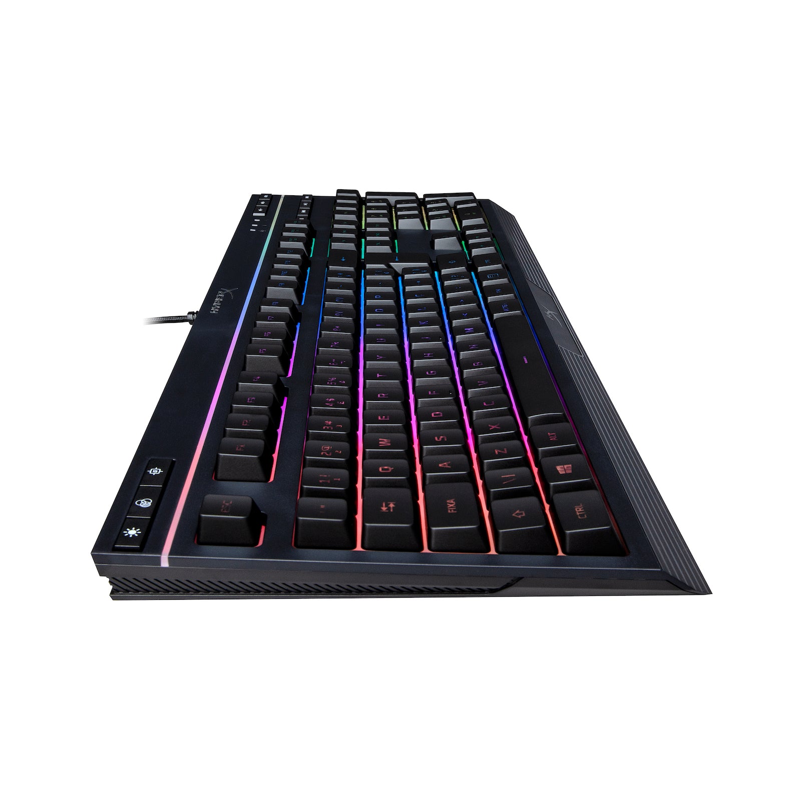 Side view of the HyperX Alloy Core RGB gaming keyboard