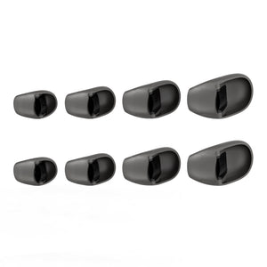 Front view of the silicone tips of the HyperX Earbuds II Black