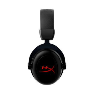 Side view of the HyperX Cloud II Core Wireless Gaming Headset, focusing on the earcups