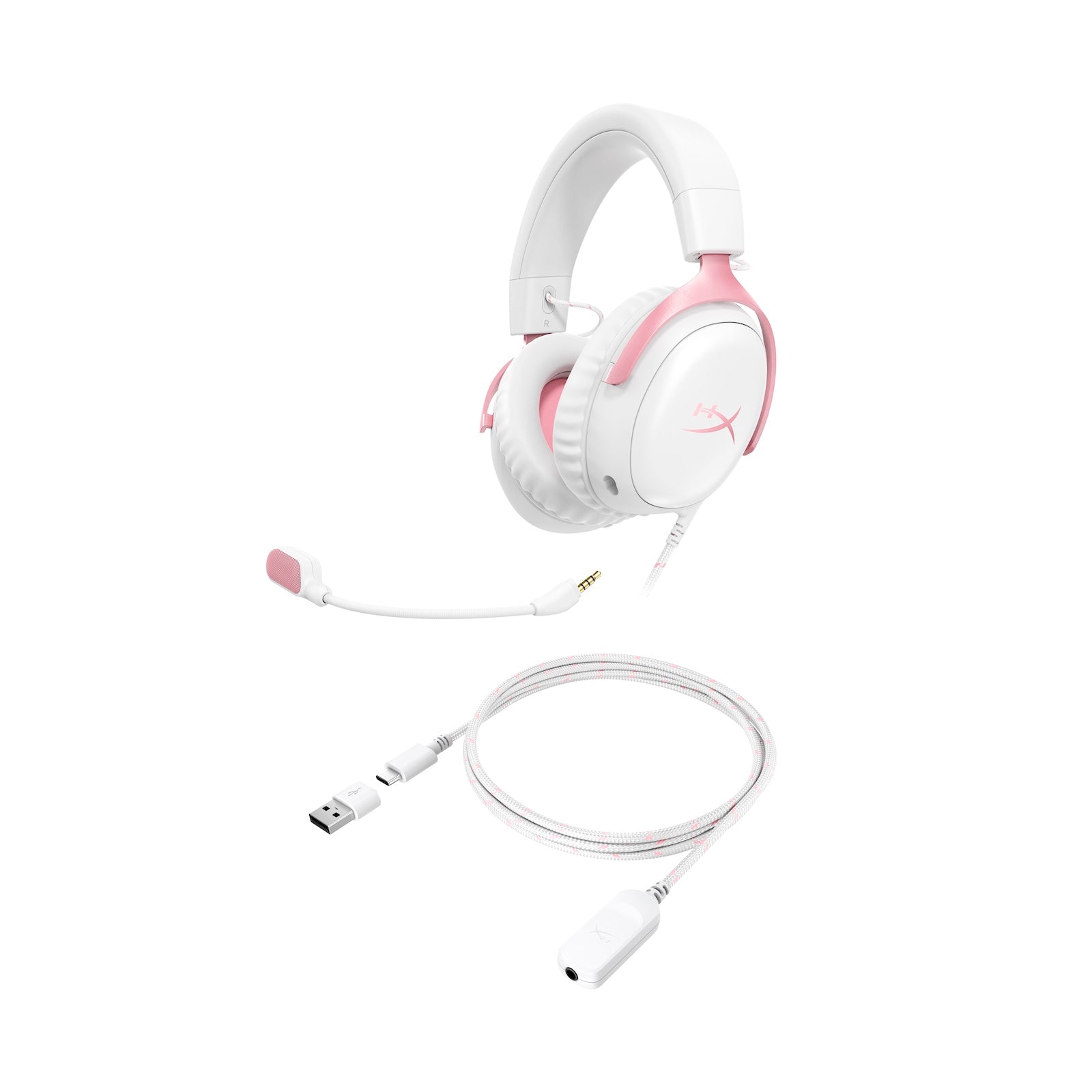 HyperX Cloud III - Gaming Headset (White/Pink) - 13