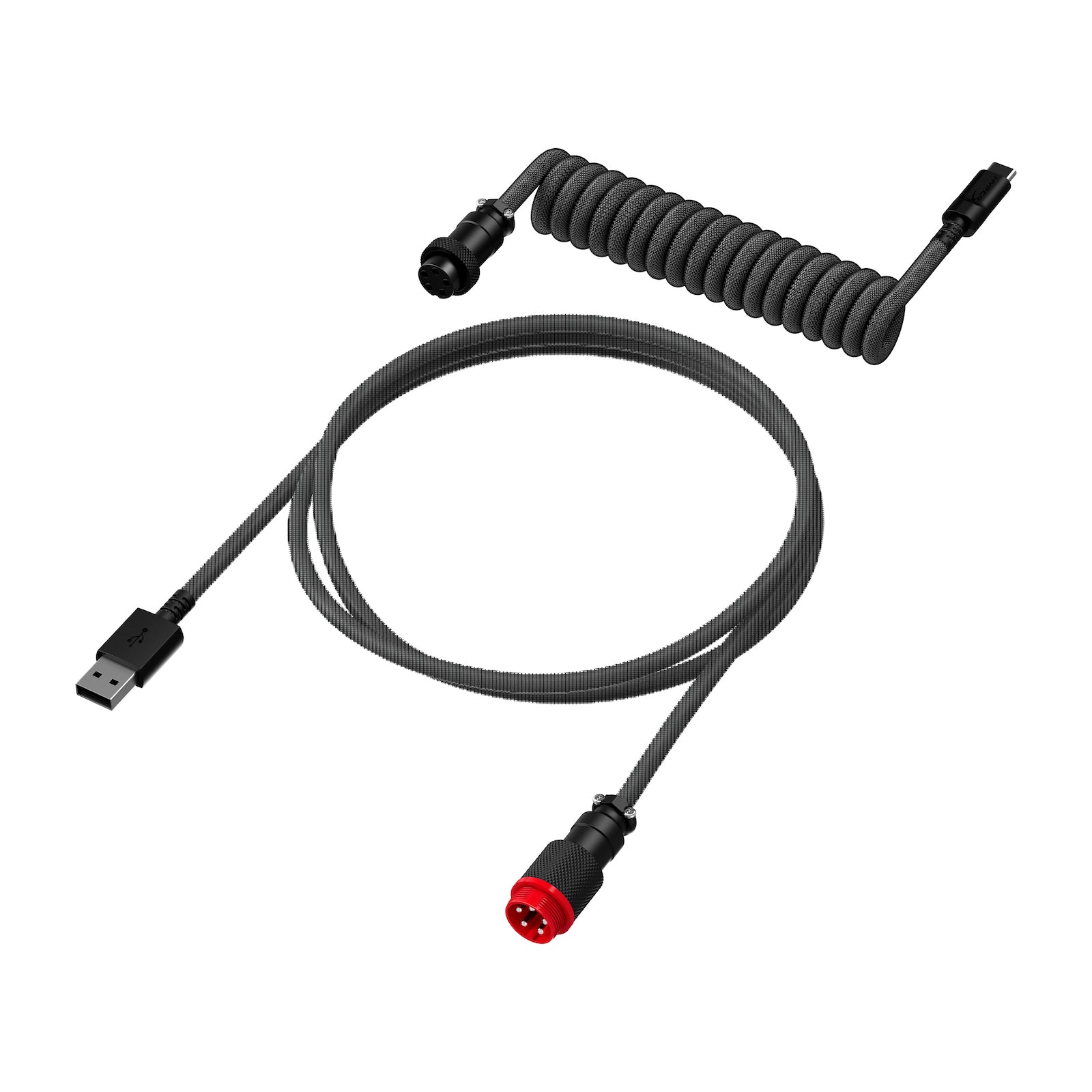 HyperX USB-C Coiled Cable Gray-Black