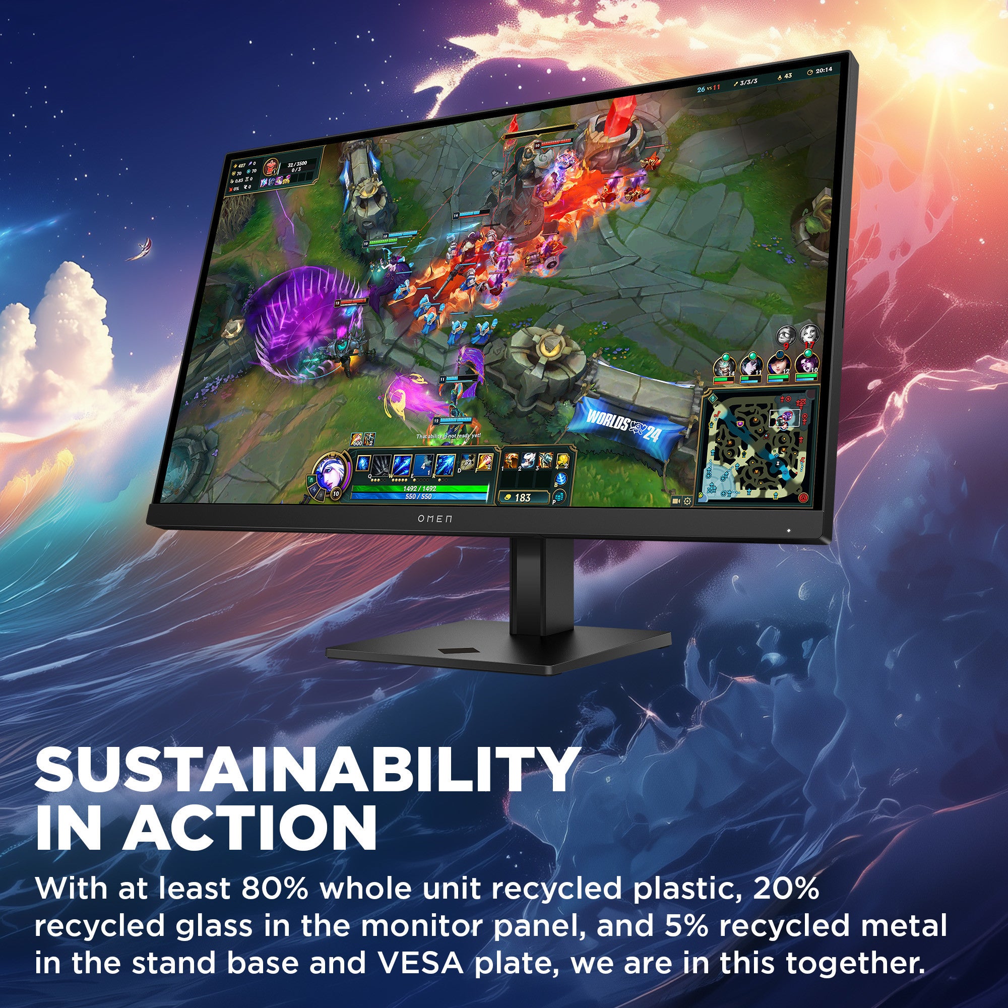 OMEN 27 inch QHD 280Hz Gaming Monitor - OMEN 27qs G2 - 01