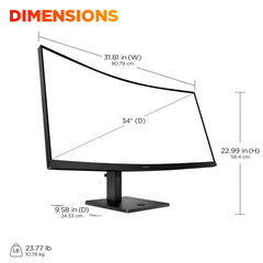 OMEN 34 inch WQHD 180Hz Curved Gaming Monitor - OMEN 34c G2 - 07