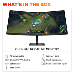 OMEN 34 inch WQHD 180Hz Curved Gaming Monitor - OMEN 34c G2 - 09