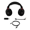 HyperX Cloud Flight Product Image Showing Accessories including detachable microphone and cable