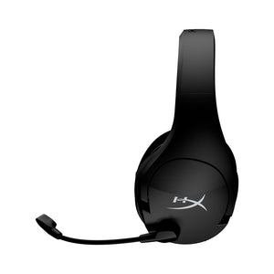 A left hand view of the HyperX Cloud Stinger Core Wireless Gaming Headset + 7.1 displayig the swivel to mute mic