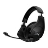 HyperX Cloud Stinger Core wireless gaming headset showing the front left hand side displaying adjustable steel sliders