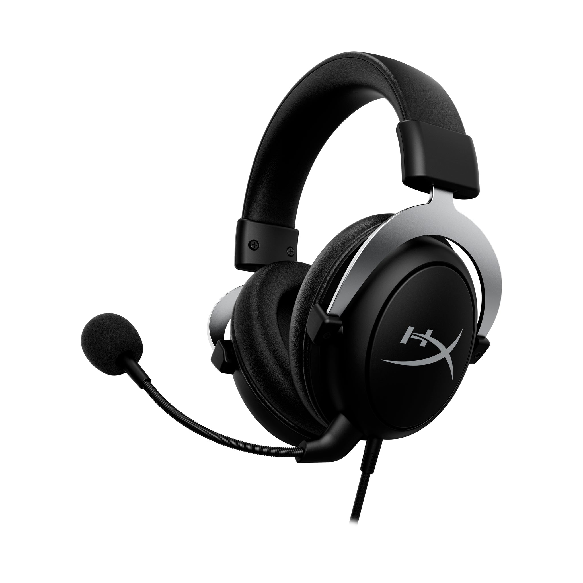 HyperX CloudX gaming headset for Xbox displaying front left hand side displaying detachable microphone