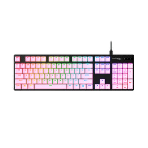 HyperX Full Set Keycaps PBT pink, displaying a front view and featuring RGB lighting