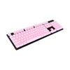 HyperX Full Set Keycaps PBT pink, displaying a left angle view from above